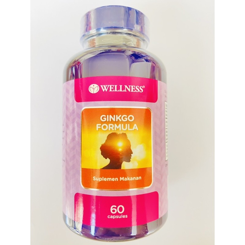 Wellness Ginkgo Formula 60Kapsul Gingko Biloba, Otak, Memori, Pikun
