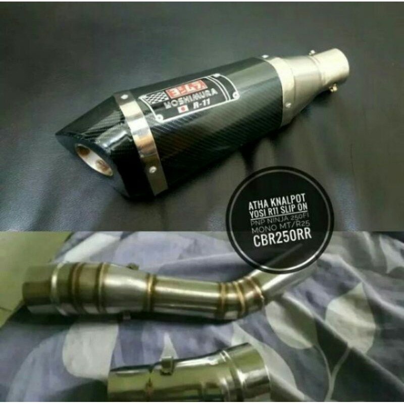knalpot silincer Yoshimura R11 carbon slip on CBR 150R Vixion