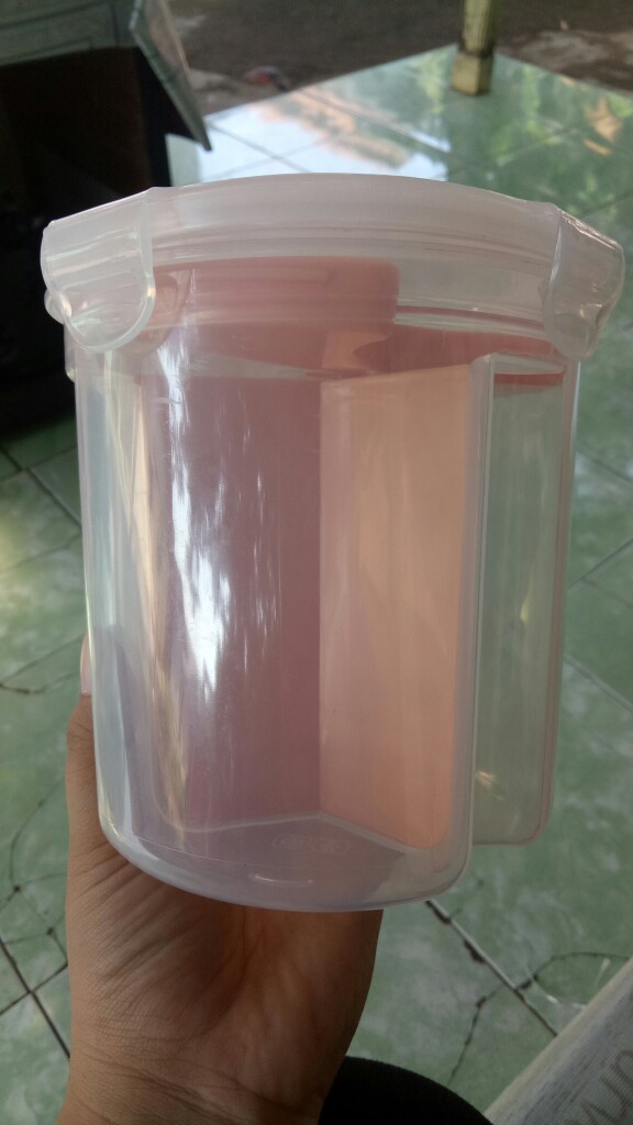 Toples Wadah Penyimpanan Kacang Sereal Oats Storage Jar 3 Slot Small Size