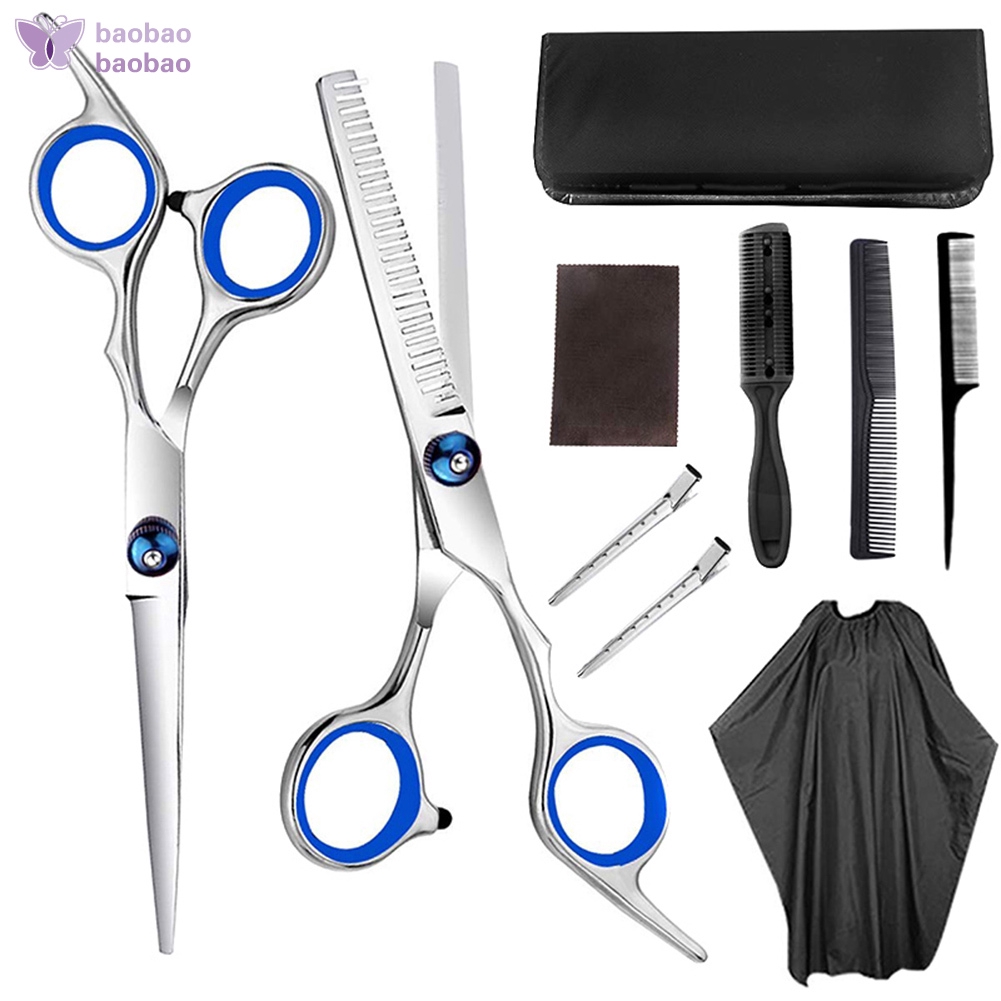 10pcs Gunting Pemotong Rambut Bahan Stainless Steel Untuk ...