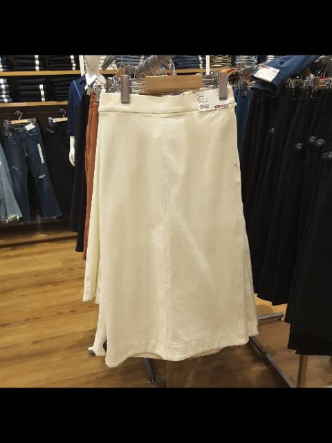 UNIQLO ORIGINAL ASLI 100% SALE 80% Rok Panjang Spandex Denim Jeans Polos Maxi Midi Skirt Branded