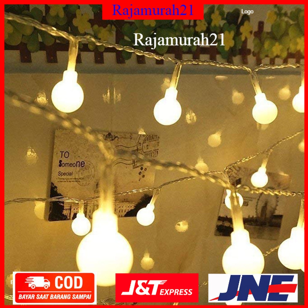 TaffLED Lampu Hias Sperical Light String Portable 40 LED 6M - 7RLL0OWT - Warm White