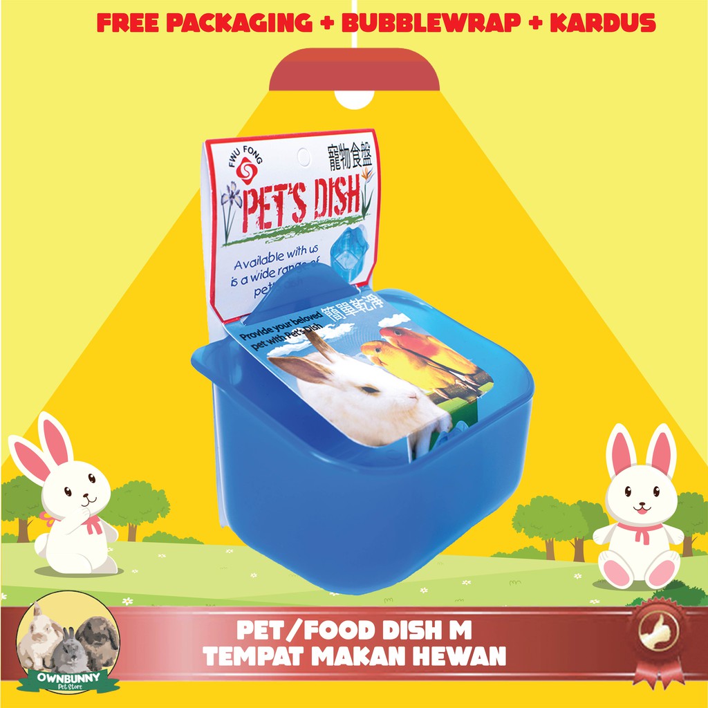 PET / FOOD DISH - TEMPAT MAKAN KELINCI DAN KUCING SIZE M