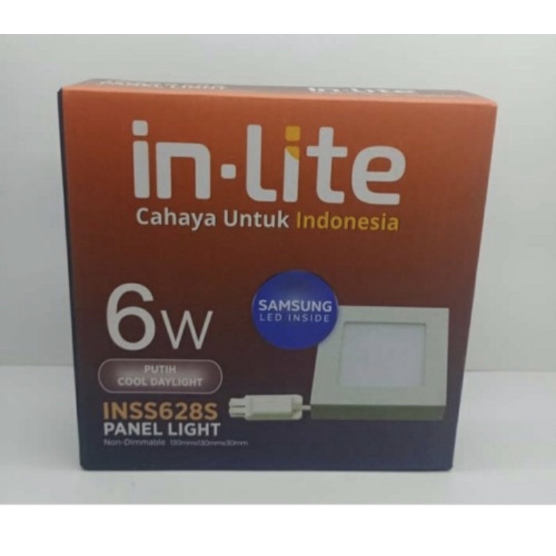 LED PANEL INLITE IN-LITE 6W 6 W WATT KOTAK OUTBOW INSS 628S OUTBOW