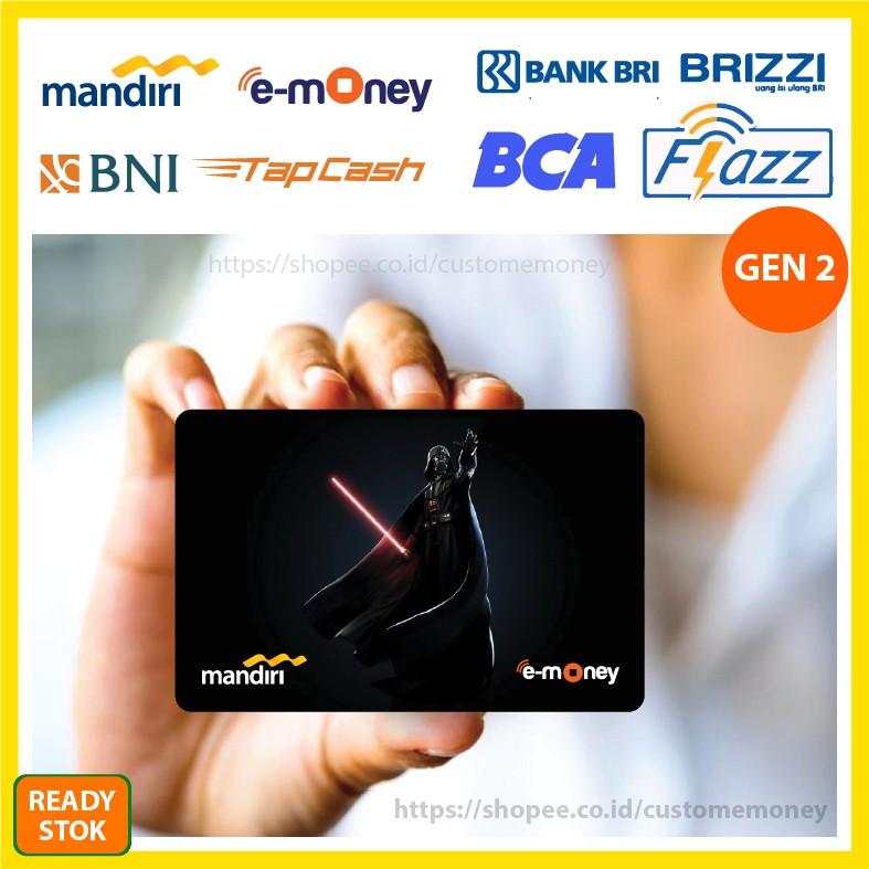 Emoney Star Wars Game 7 Etoll E-Money Mandiri Flazz GEN 2 BNI Tapcash BRI Brizzi - 1 SISI