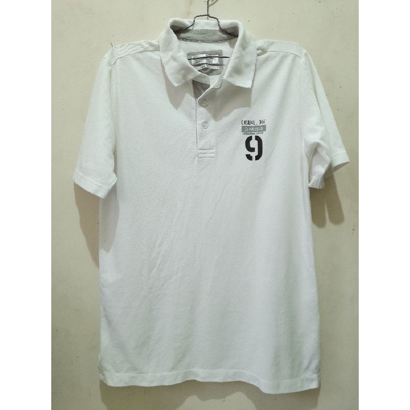 kaos kerah EMBA ORIGINAL rijekan pabrik murah no minus - putih