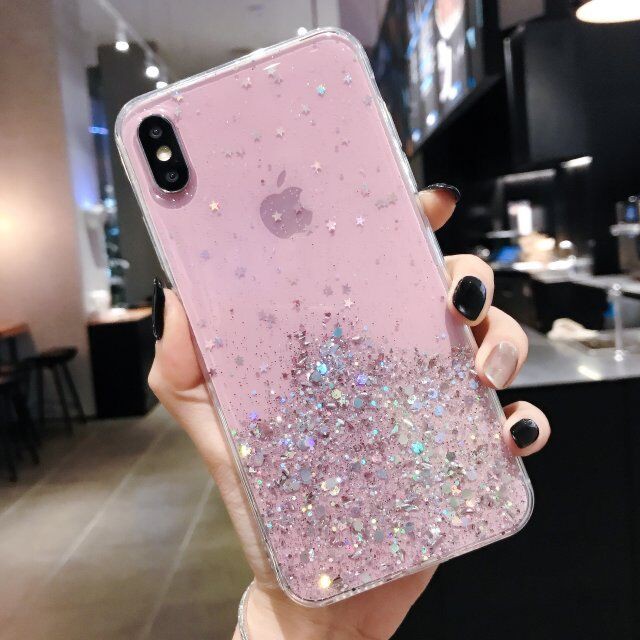 iPhone 11 Pro Max iPhone 6s iPhone 7 8 Plus iPhone XR iPhone XS Max Bersinar Bintang Lembut Kasus Glitter Case DGX