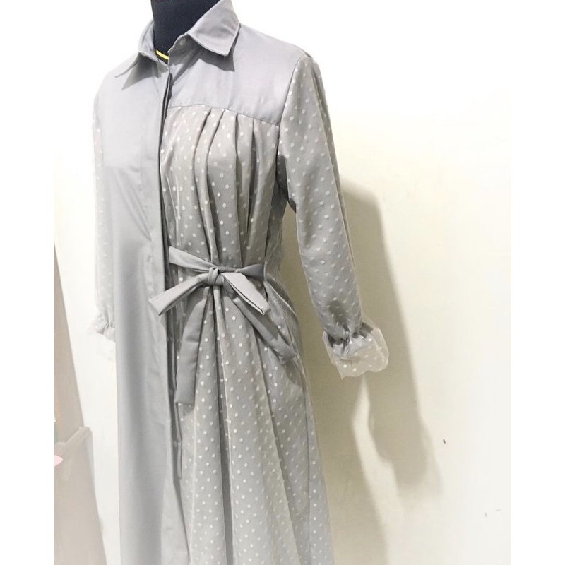 Tunik Kombinasi Tile Polka murah