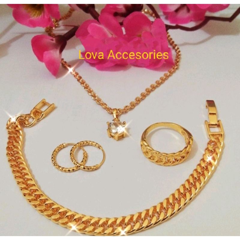 1Set Perhiasan Dewasa Gold