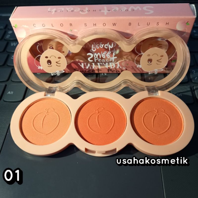 BLUSH ONE ANYLADY SWEET ORANGE OR PEACH 3 WARNA NO.738C/738B