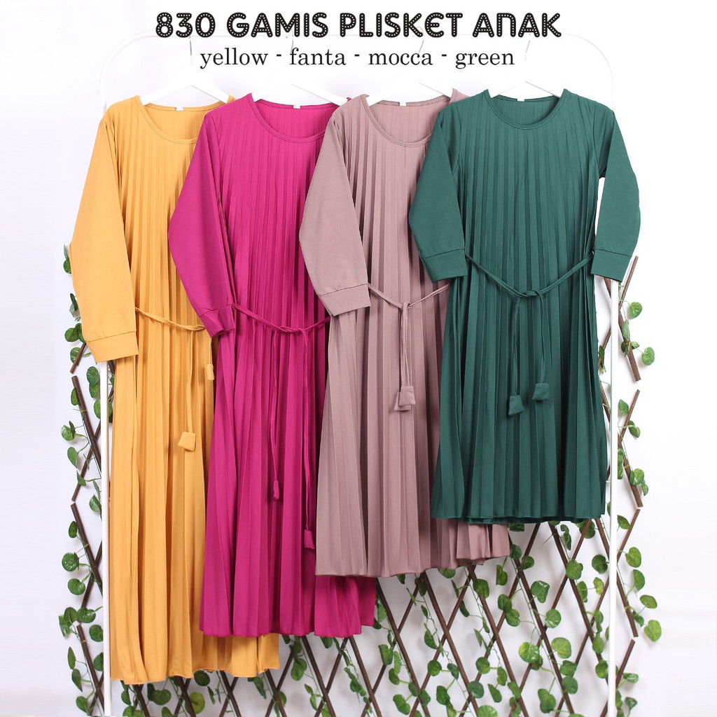 GAMIS PLISKET ANAK 830.B MAXY DRESS PLISKET PRISKET PLEATED DRESS PLISKET MAYUNG FLOWY REMPEL