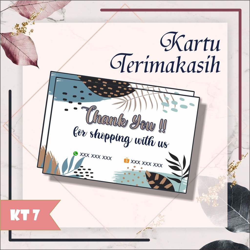 Thank you card custom | kartu ucapan | thanks card | gift card | kartu ucapan thank you for order