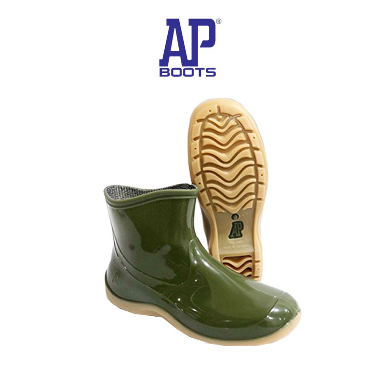 AP Boots 2005 HIJAU POLOS / Boot Pendek Karet Wanita