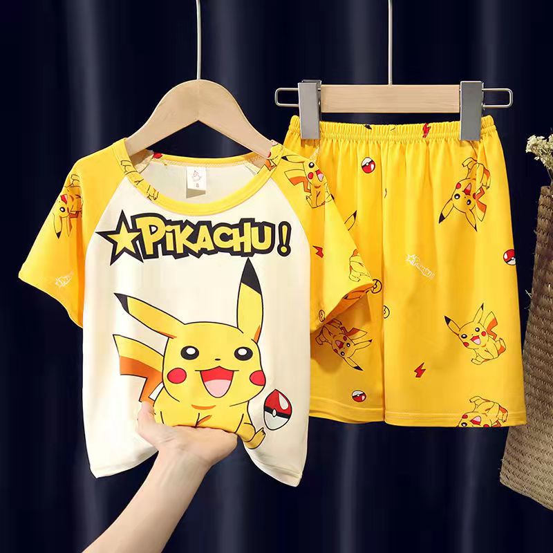 (Hello Girl)SY05 Baju Tidur Anak Baju Tidur Setelan Motif Kartun Import