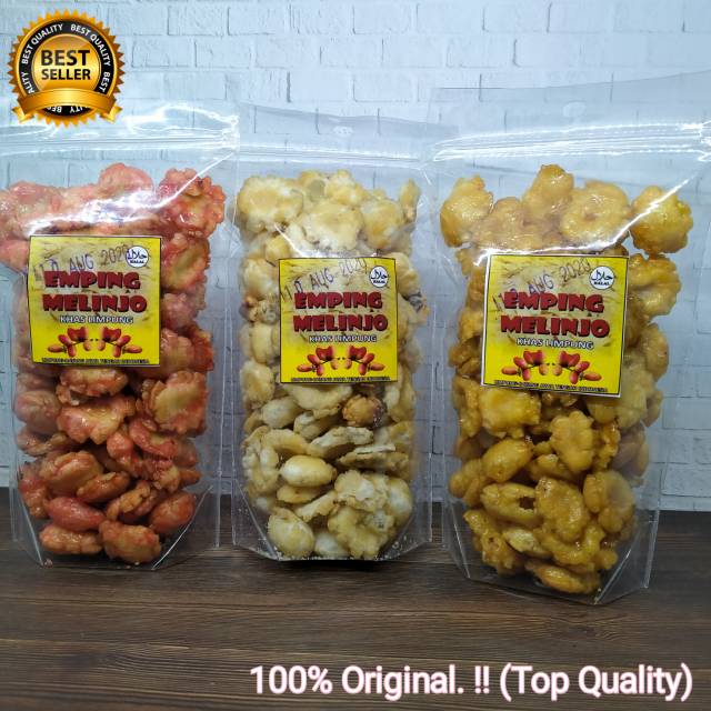 

Emping Blinjo Kletuk pedas, manis, gurih, 100gr