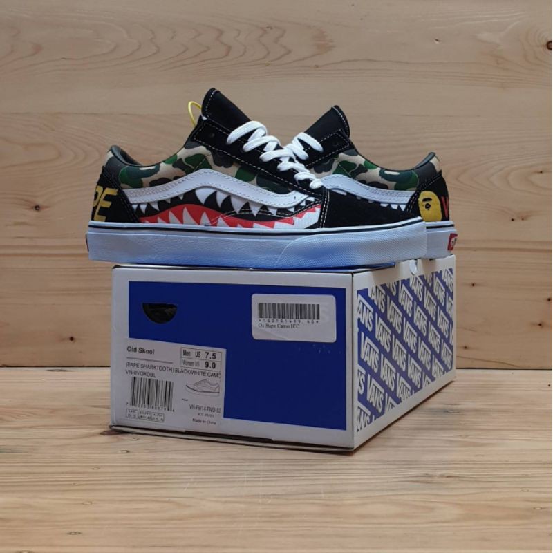 Sepatu Vans Os Bape Camo Black