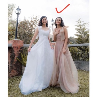 Eghalisa - Custom wedding dress bahan tile polos lapis scuba longdress.