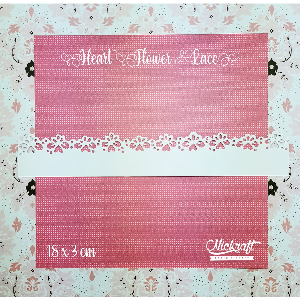 

HEART FLOWER LACE - Scrapbook Border