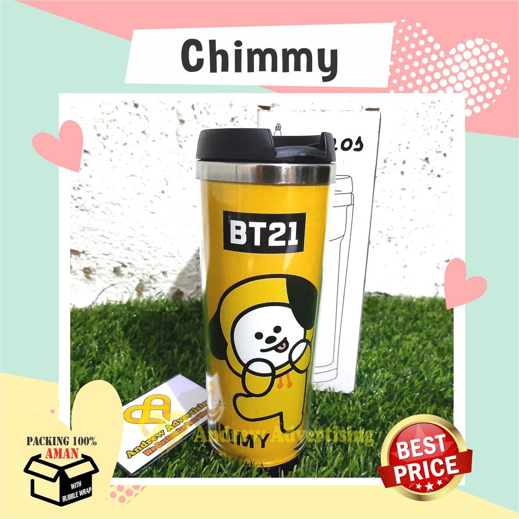 Stainless Botol Tumbler BTS / BT21 Character