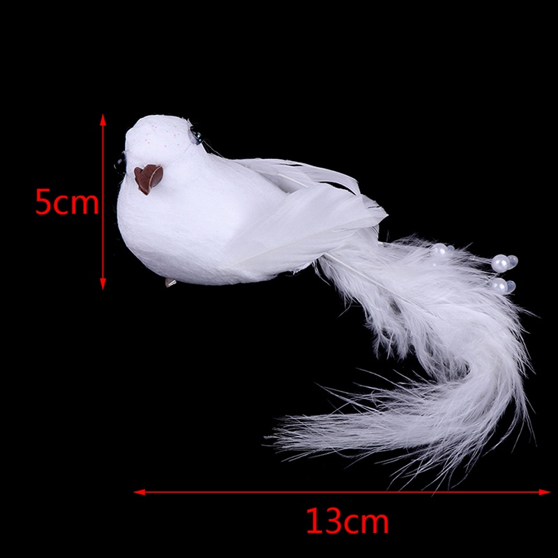 {LUCKID}1Pcs Birds Simulation Artificial Feather Doves Feather Park Mall Ornament