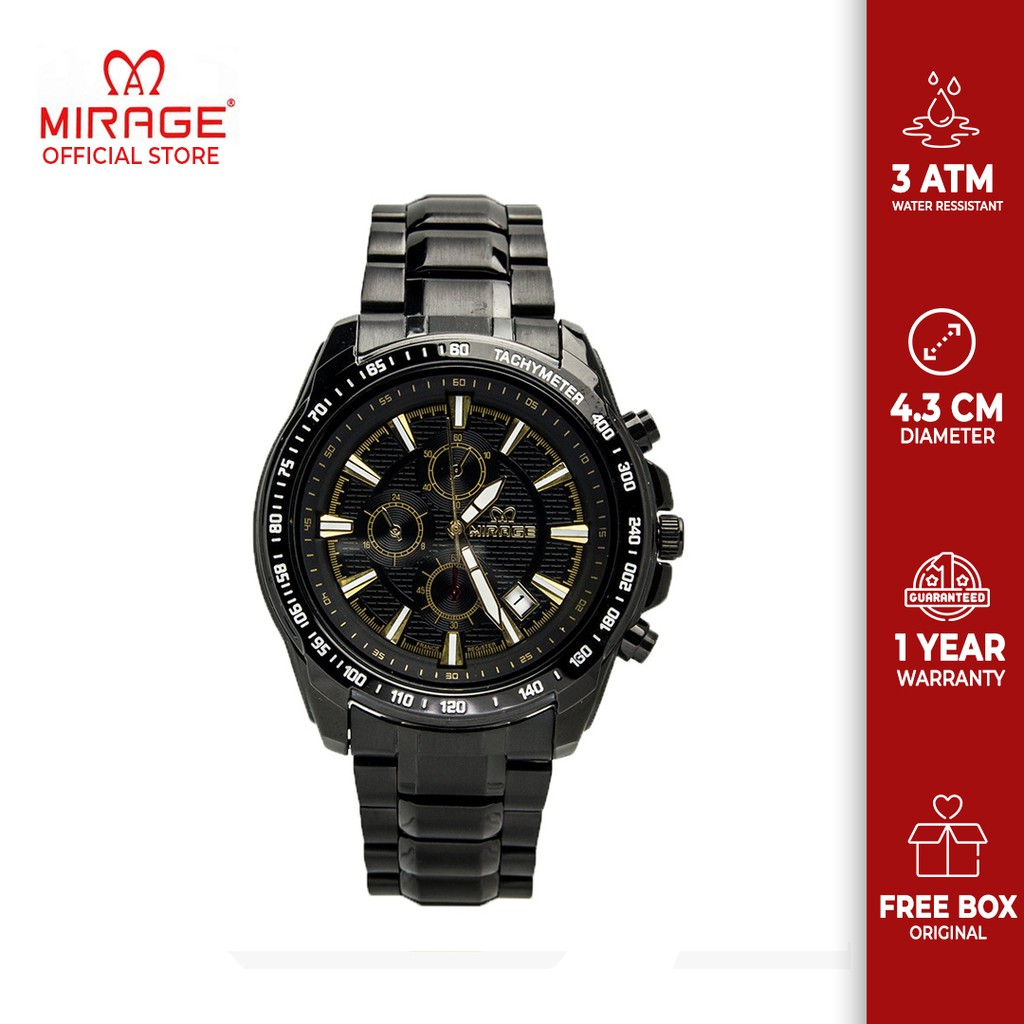 Premium (RRW) Mirage watch Official Jam tangan cowok sport original PRIA Mirage Garansi 1 tahun