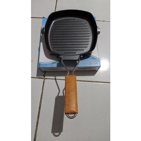 Panci panggang kotak anti lengket teflon lipat serbaguna Square grill pan non stick