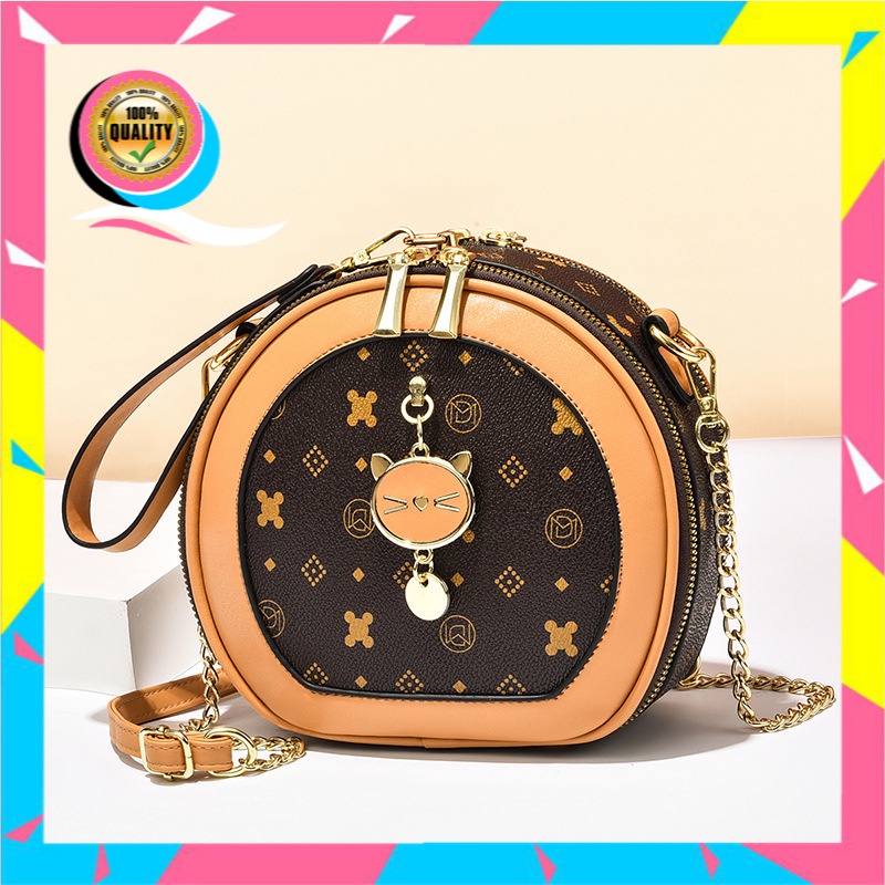 Tas Wanita 2021   Mos Sederhana Bahu Messenger Tas Bertekstur Rantai Tas Kecil Bulat Tas Bersih Tas 