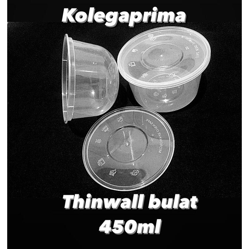 THINWALL CUP 450ML BISA MICROWAVE/ MANGKOK PLASTIK MURAH ISI 25PCS