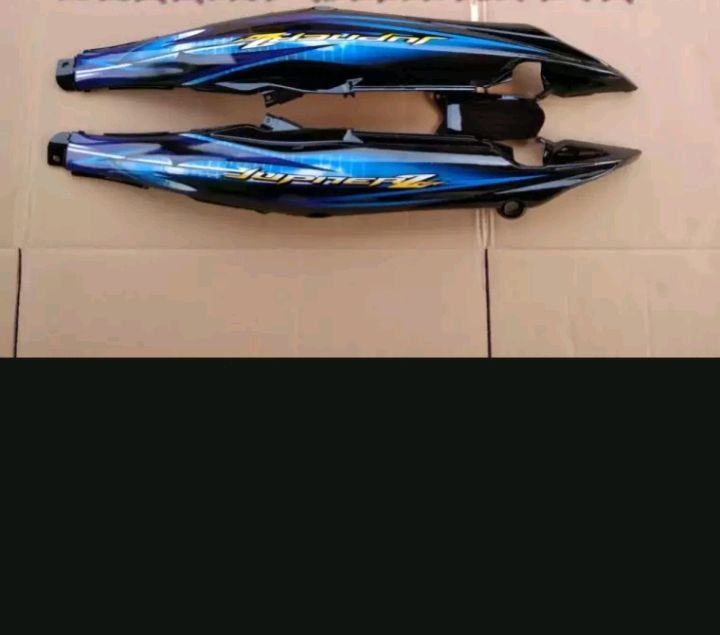 cover body belakang Jupiter z Burhan/ bodi belakang Jupiter z Burhan hitam plus strip biru