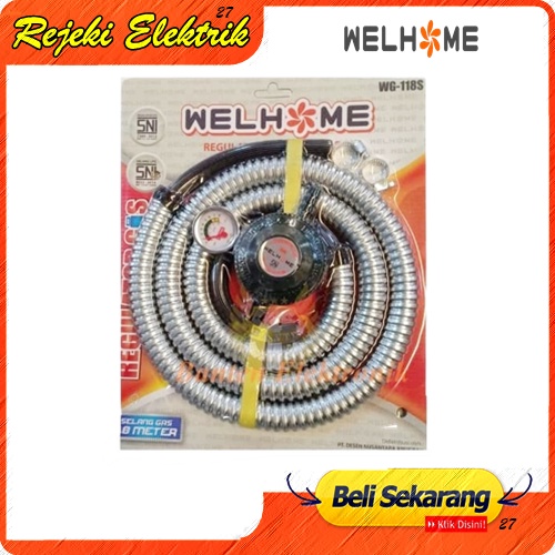 WELHOME Paket Selang &amp; Regulator Meter - Selang 1.8 Meter