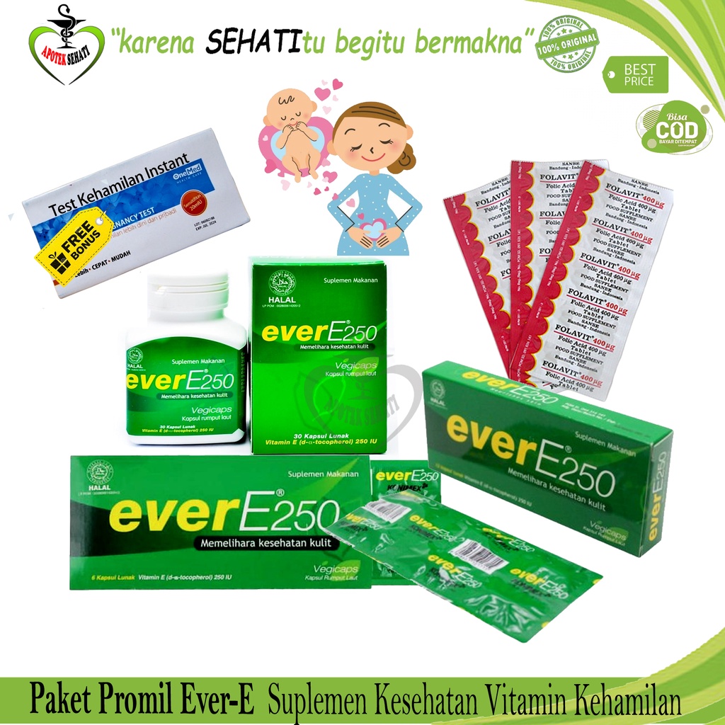 Promil Paket Program Hamil Ever-E Folavit Suplemen Nutrisi Kehamilan