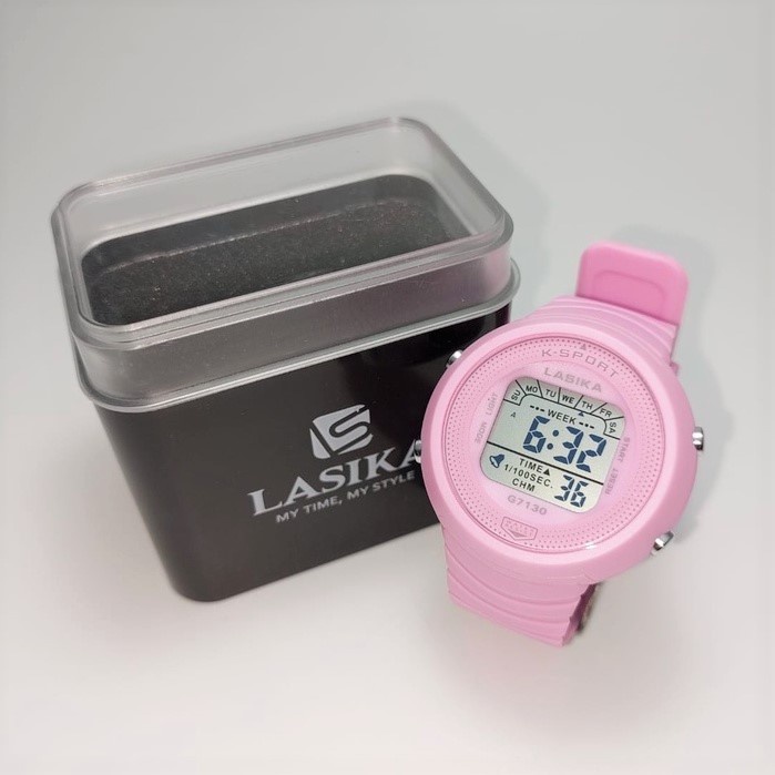 Banyak warna Jam tangan anak perempuan / laki digital sport Lasika G7130, tahan air & dapat kotak.