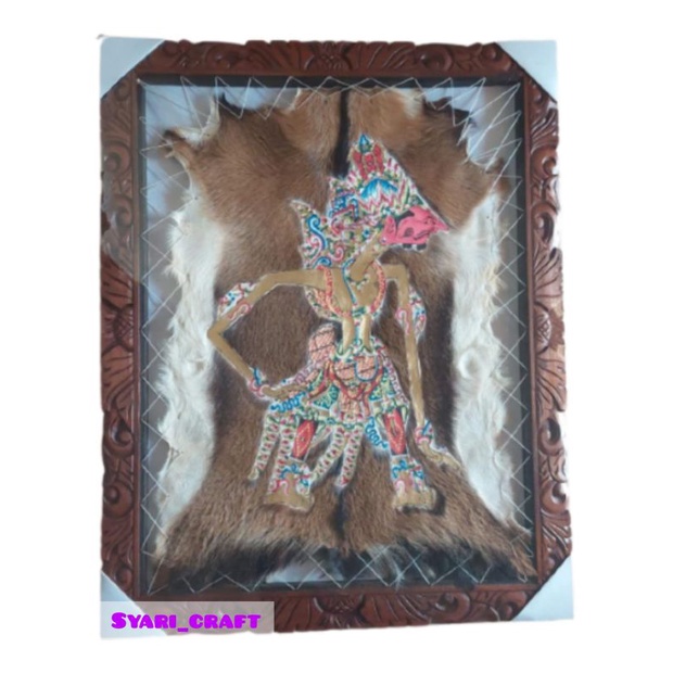 HIASAN WAYANG LUKISAN PRABU BALADEWA DARI KULIT KAMBING JUMBO