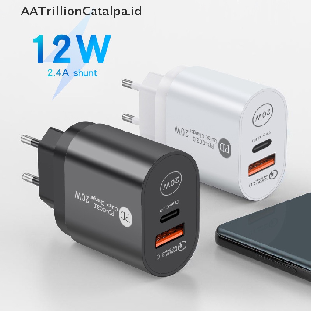 Aatrillioncatalpa Adapter Charger 36W USB Tipe C QC 3.0 PD Fast Charging Untuk iPhone 13