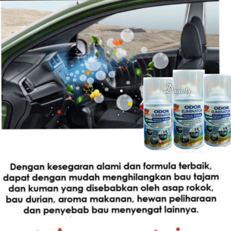 AIR REFRESHER ODOR ELEMINATOR  ANTI VIRUS DAN BAKTERI PENYEGAR KABIN MOBIL