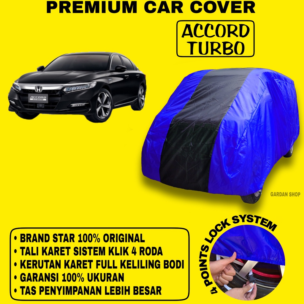 Body Cover ACCORD TURBO BIRU HITAM Penutup Bodi Mobil Accord Turbo Waterproof PREMIUM