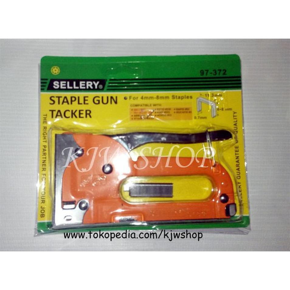 

Staple Gun Tacker / Stapler / Staples Tembak BESI merk SELLERY suku