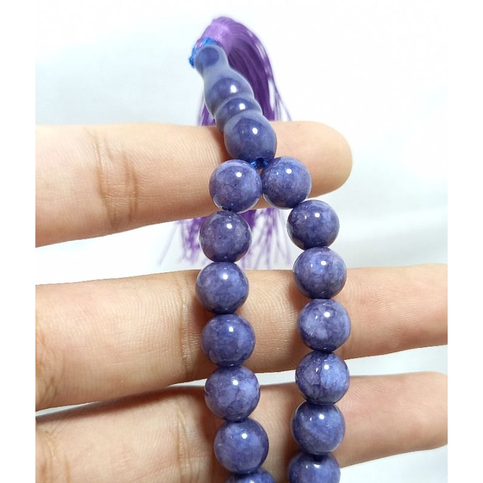 TASBIH 99 BUTIR BATU BLUE SAFIR (TASBIH UNTUK WIRID)