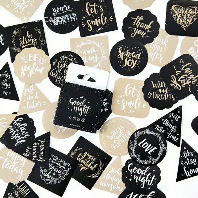 

Quotes Sticker Stiker Journal Dark edition