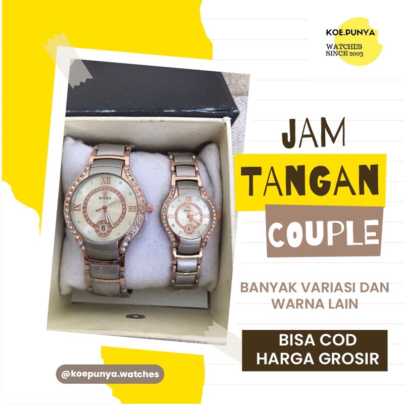 [COD] Jam Tangan Rantai Emas Couple Pasangan Kapel Elegan