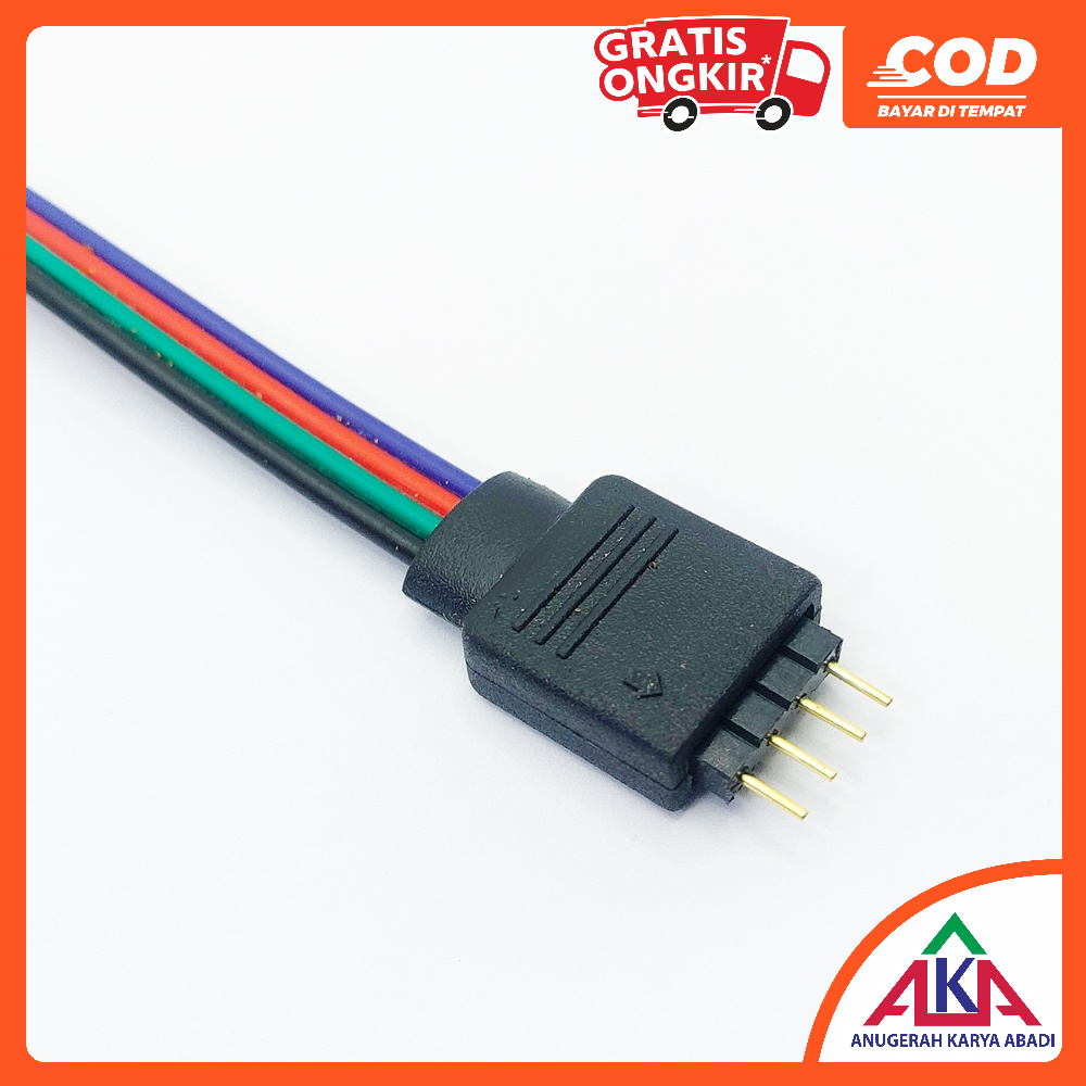 Jual Kabel Konektor LED strip / konektor modul 4 pin controller LED ...