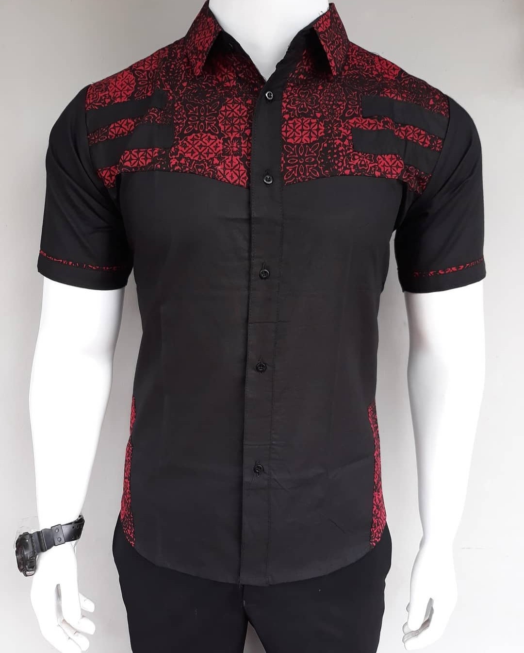 Kemeja Batik Lengan Pendek Slimfit Motif Terbaru Casual Pria Kemeja Batik Pria Kombinasi