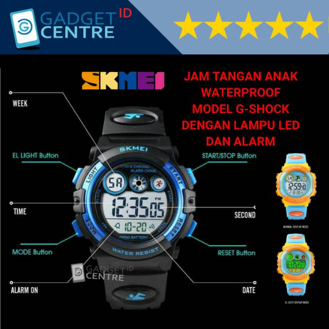 Jam Tangan Anak Sporty Waterproof Anti Air Cewe Cowo SKMEI Original Like G Shock