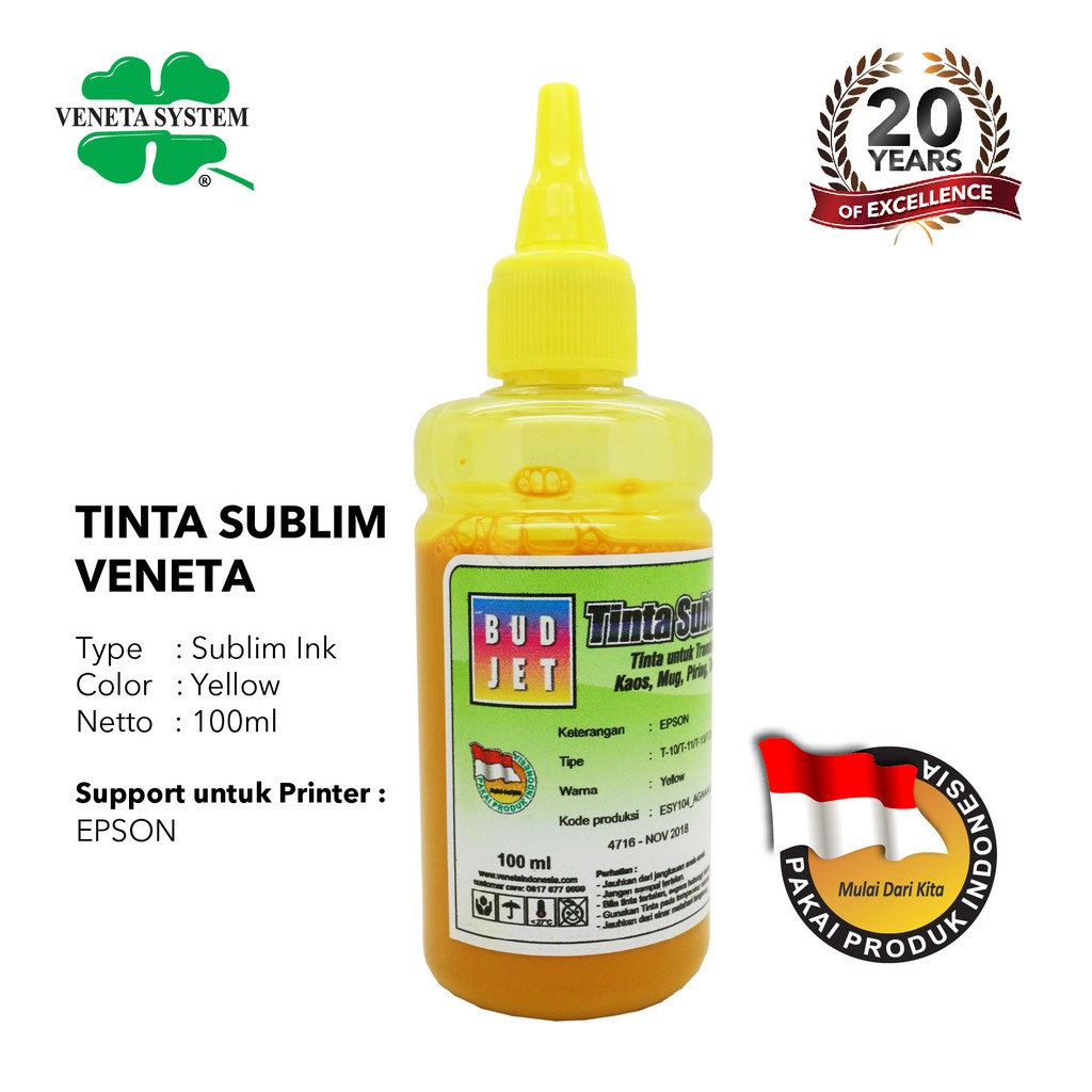 Tinta Sublim for Epson 100 ML / Tinta Sublime Budjet