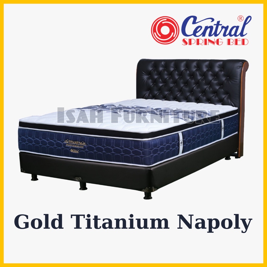 Kasur Springbed Set Central Gold Titanium Napoly