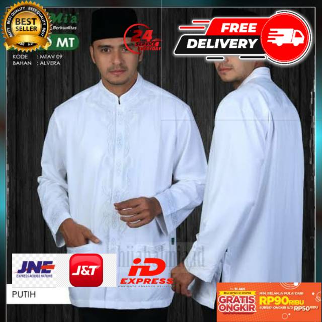 Baju Koko Al Mia Mt Tangan Panjang Size (Kualitas diatas Premium)
