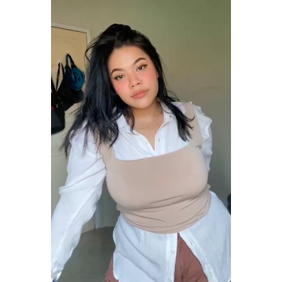 LUNA SQUARE TANKTOP CROP BIG SIZE JUMBO-2