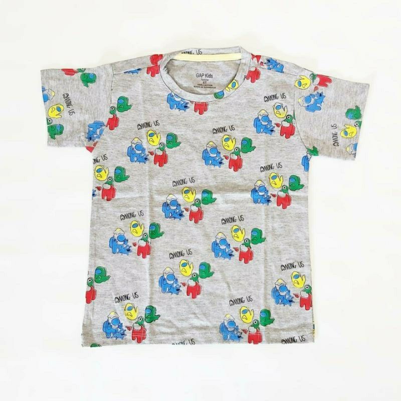 kaos anak baby gap among us abu full print
