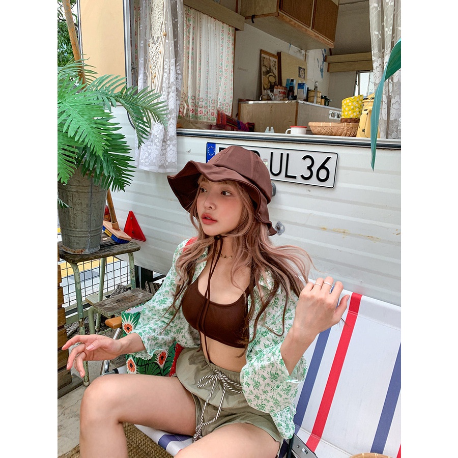 TELLY ➡️ S237 Baju Renang Bikini Wanita dengan Topi Fashion Import High Quality