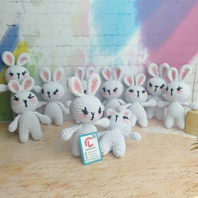 Mini bunny rajut boneka kelinci lucu